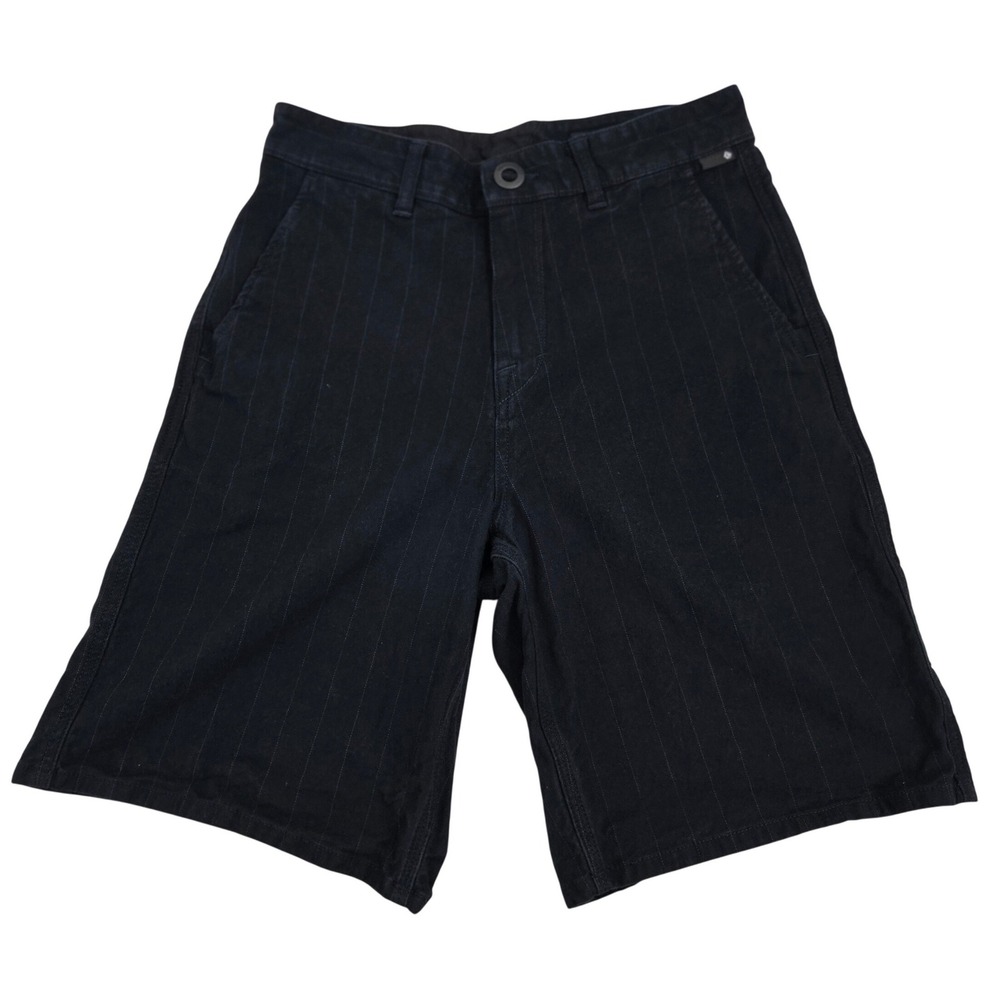 Volcom Billow Loose Fit Shorts Mens 28 Dark Navy Blue Pinstripe Baggy Skater